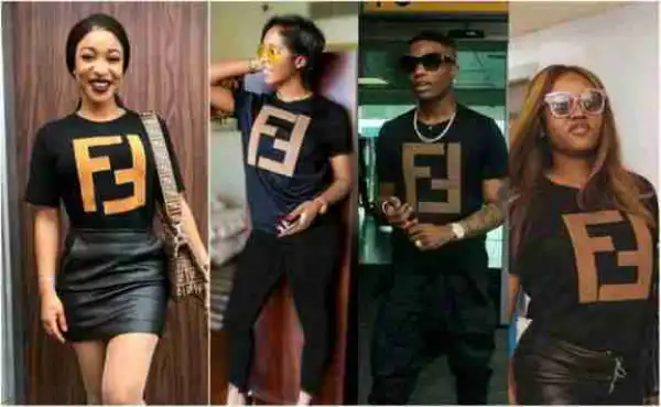 Tonto Dikeh Caught Rocking A Fake Fendi T-shirt (Photos)